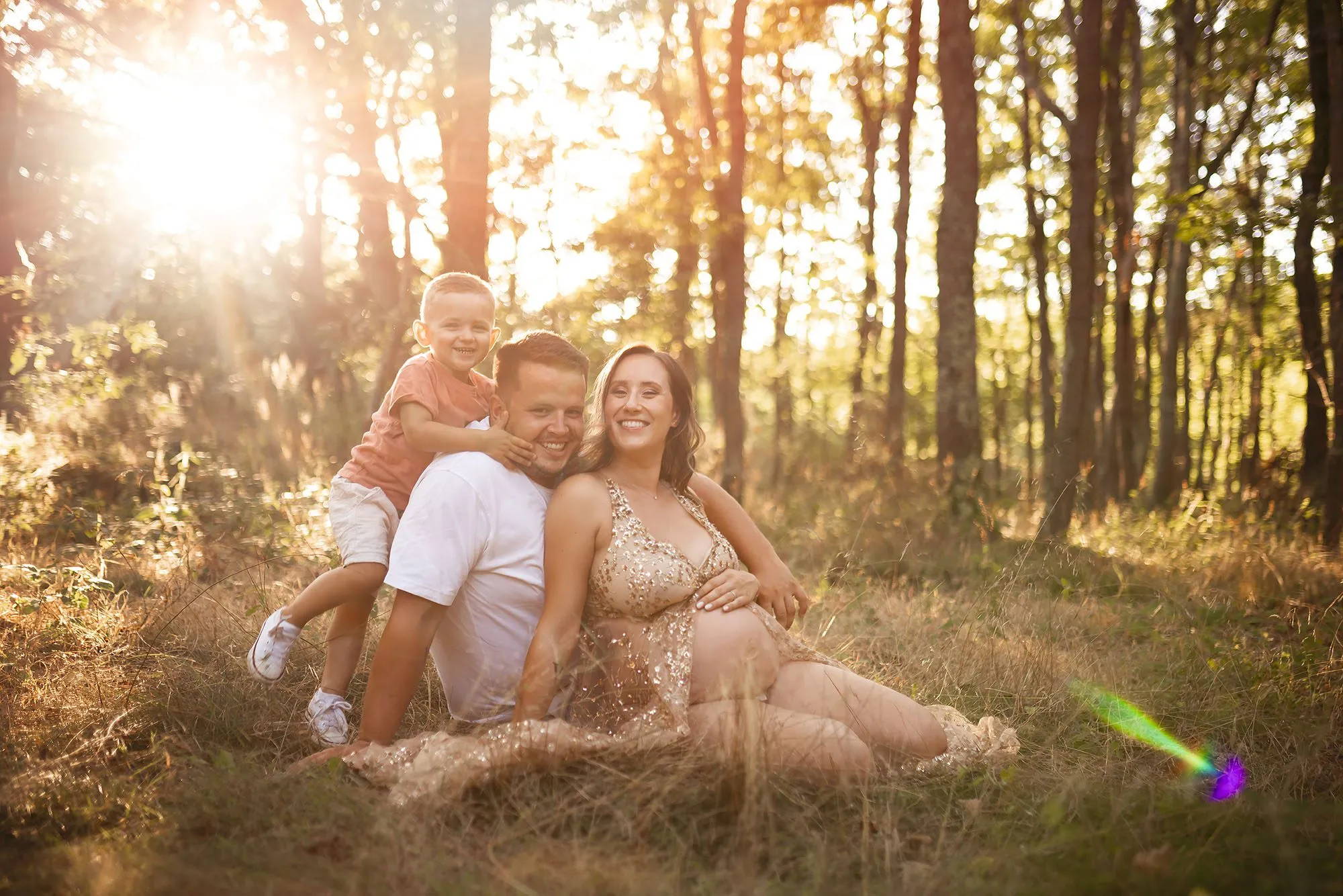 shooting photo de grossesse avec aîné